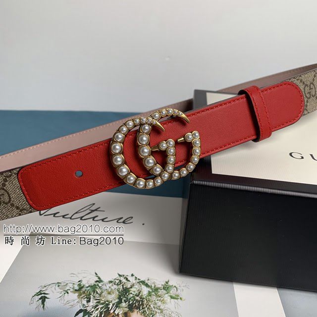 Gucci經典皮帶 古奇GGSupreme小牛皮腰帶 古奇2020早春新款  jjp1565